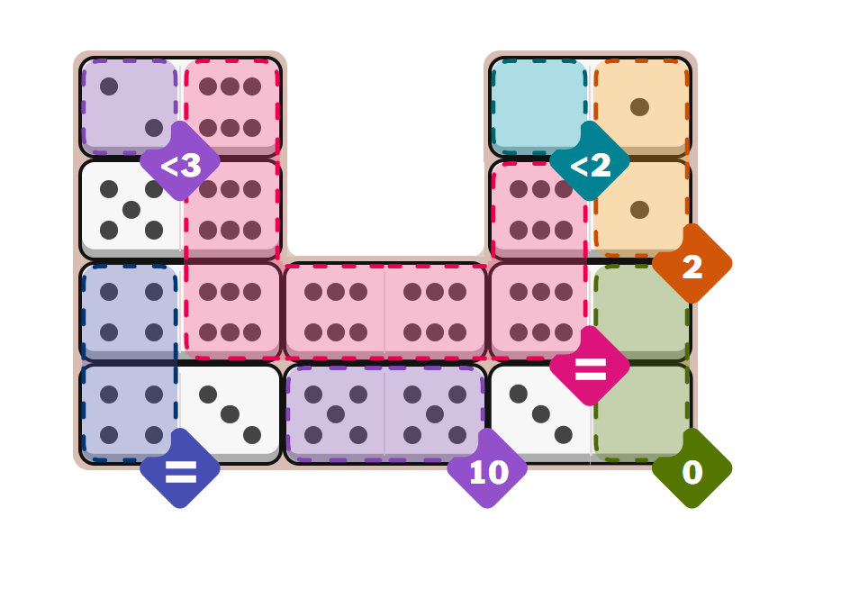 NYT Pips August 24, 2025 hard puzzle full solution grid showing final answer with hints