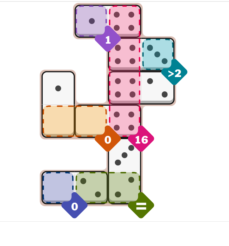 NYT Pips August 24, 2025 medium puzzle full solution grid with completed hints