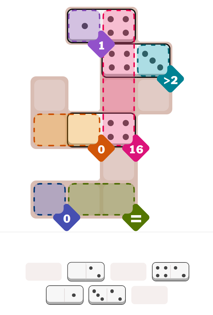 Pips hint for August 24, 2025 – medium level puzzle grid highlighting important moves and hints