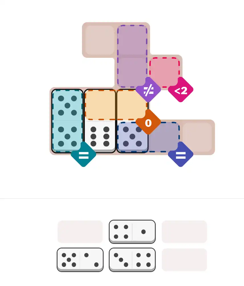 Pips hint for August 25, 2025 – medium level puzzle grid highlighting important moves and hints