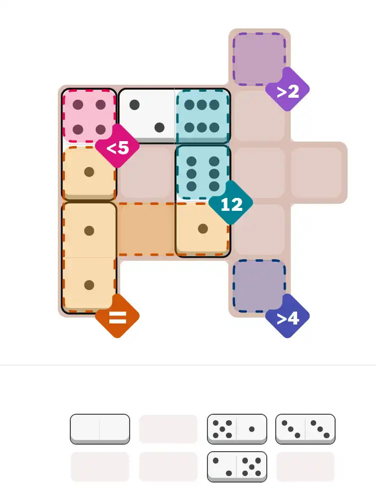 Pips hint for August 27, 2025 – medium level puzzle grid highlighting important moves and hints
