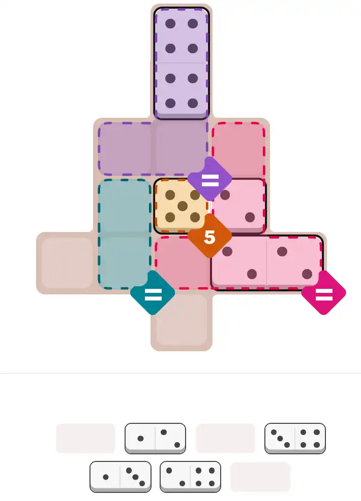 Pips hint for Sept 1, 2025 – medium level puzzle grid highlighting important moves and hints