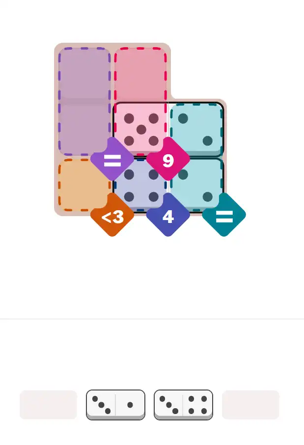 Pips hint for Sept 6, 2025 – medium level puzzle grid highlighting important moves and hints