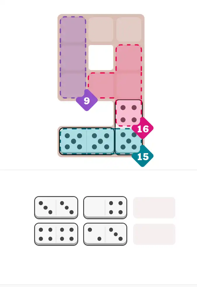 Pips hint for October 7, 2025 – easy level puzzle grid showing key first steps and strategy