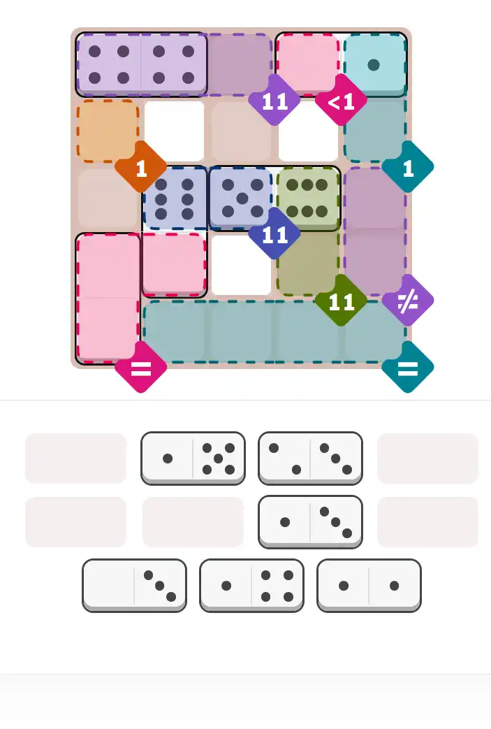 Pips hint for October 8, 2025 โ hard level puzzle grid with critical first placements and strategy