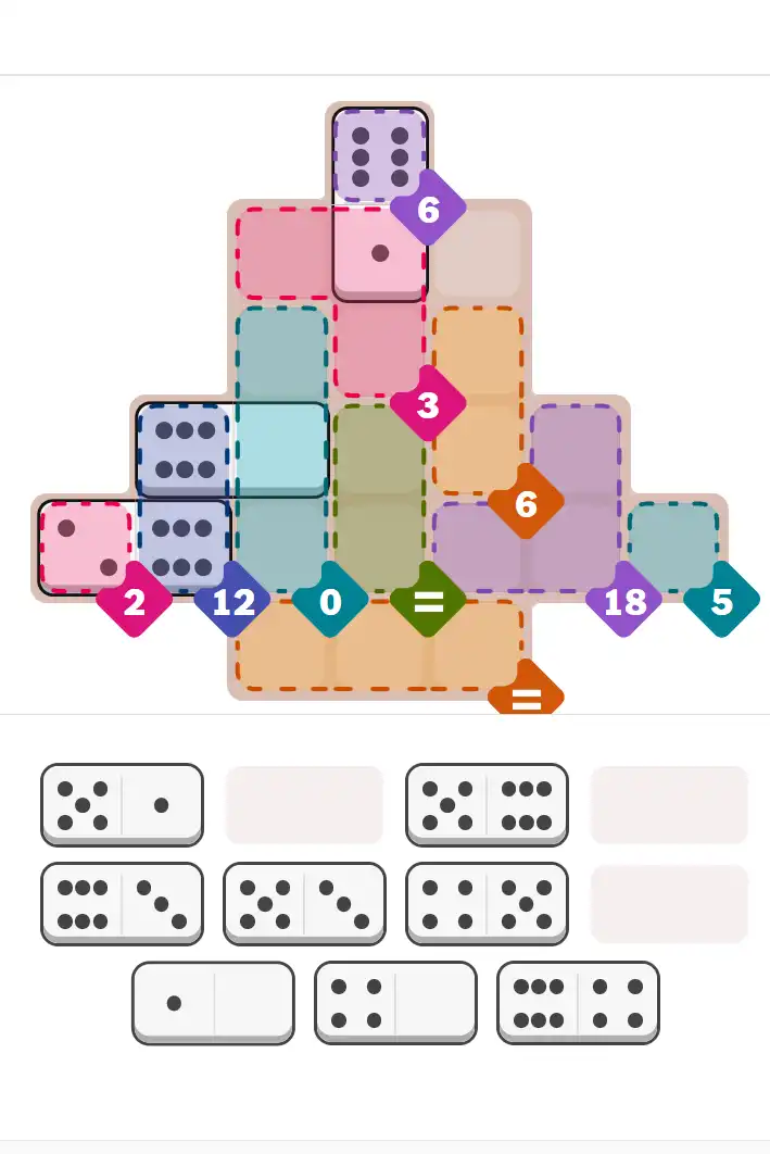 Pips hint for October 8, 2025 – medium level puzzle grid highlighting important moves and hints
