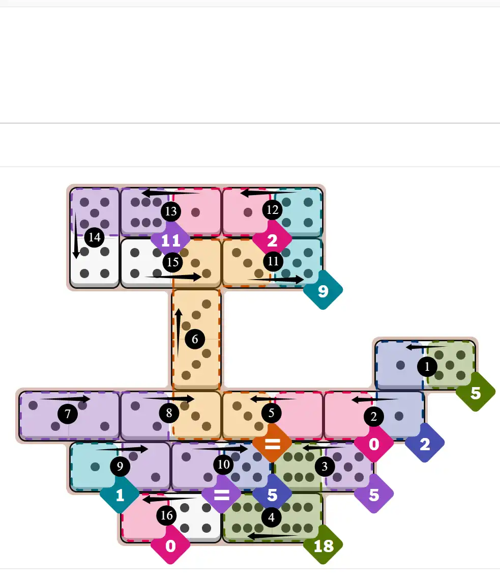 NYT Pips Sept 13, 2025 hard puzzle full solution grid showing final answer with hints