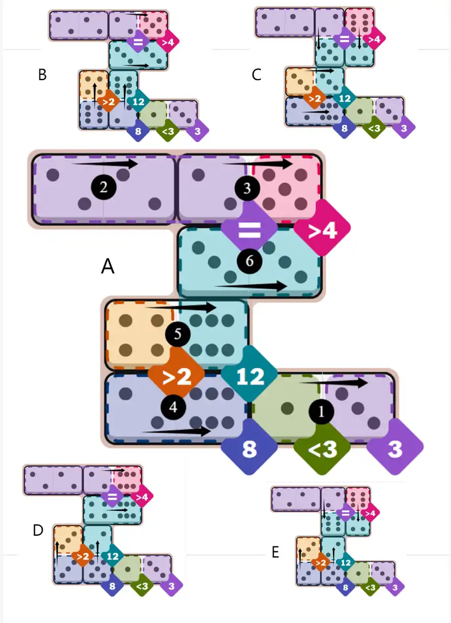 NYT Pips Sept 13, 2025 medium puzzle full solution grid with completed hints