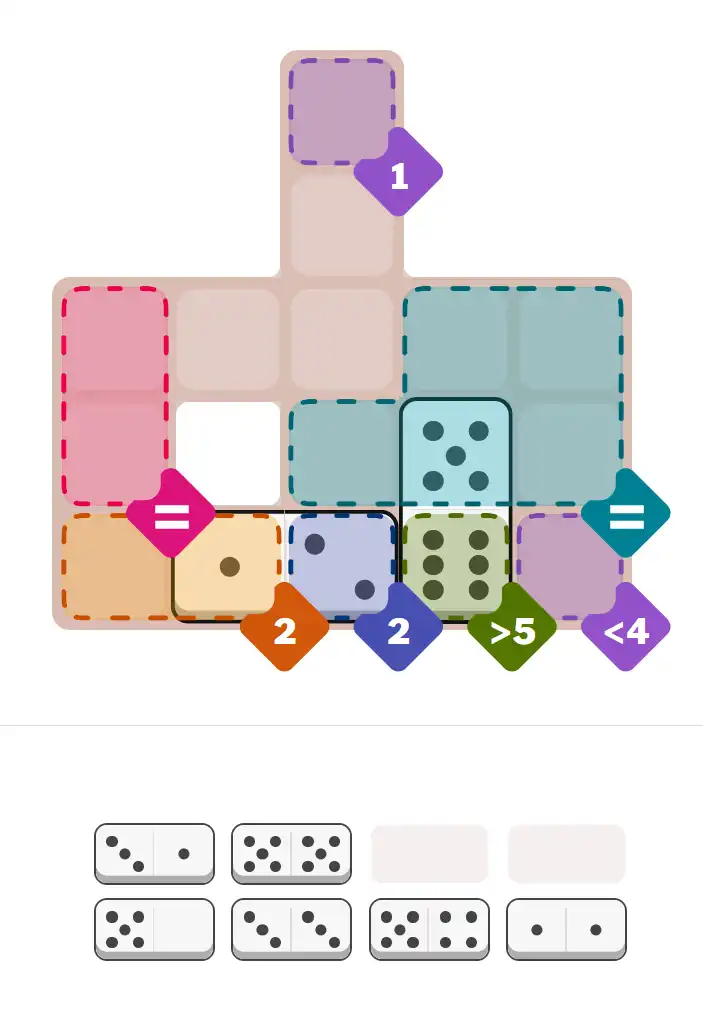 Pips hint for Sept 14, 2025 – medium level puzzle grid highlighting important moves and hints
