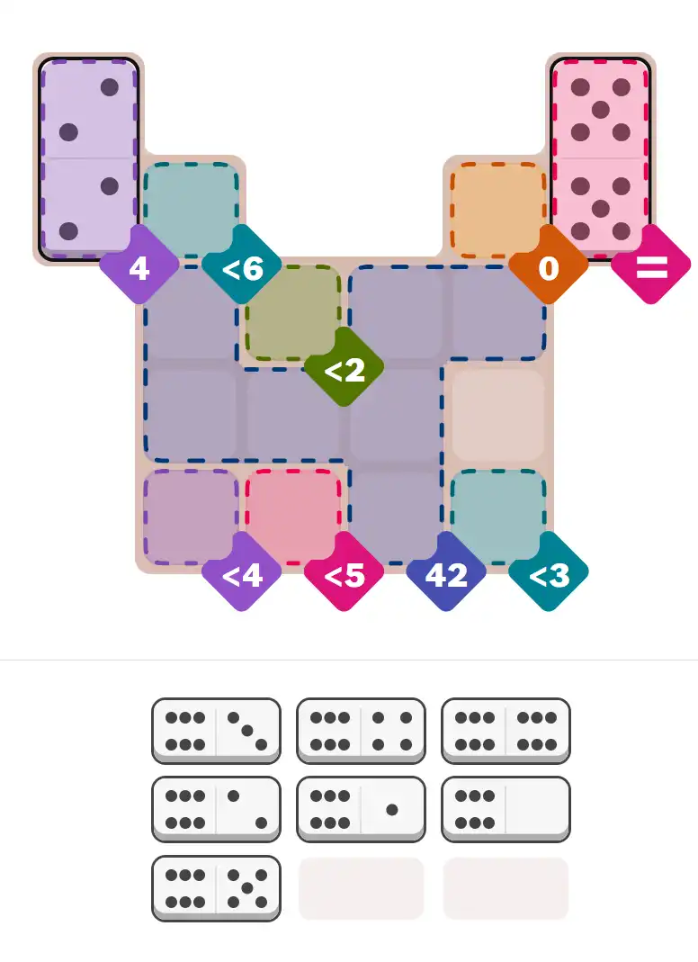 Pips hint for Sept 21, 2025 – medium level puzzle grid highlighting important moves and hints