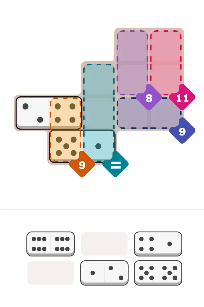 Pips hint for Sept 22, 2025 – medium level puzzle grid highlighting important moves and hints