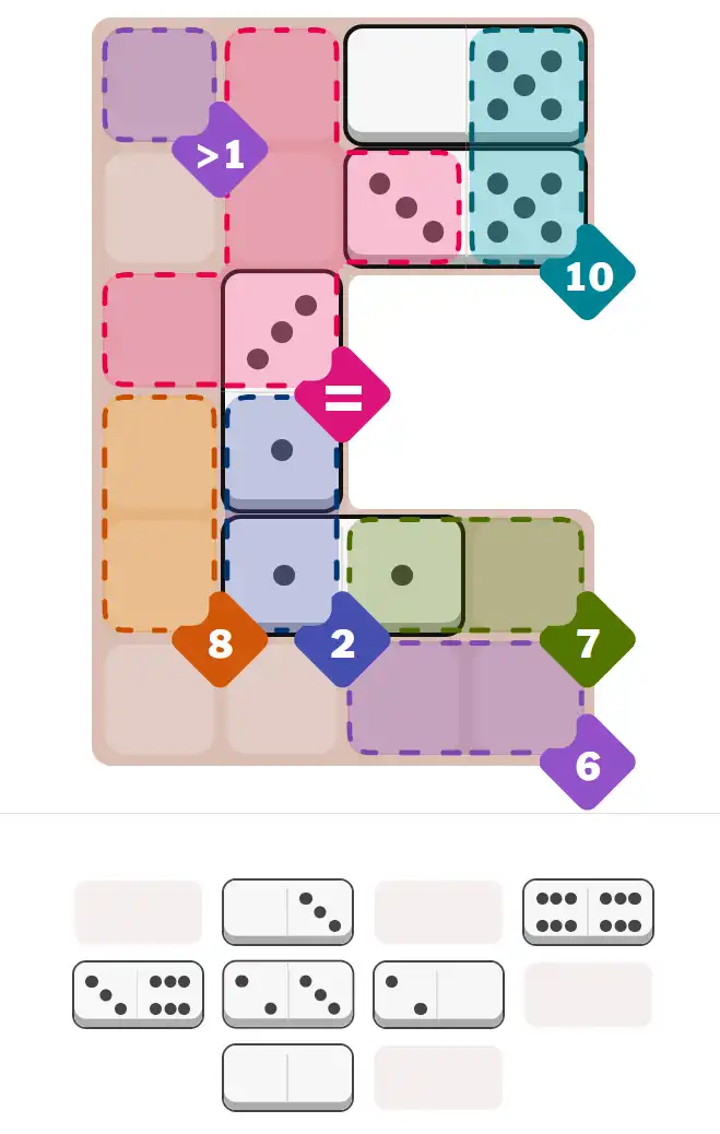 Pips hint for Sept 25, 2025 โ hard level puzzle grid with critical first placements and strategy