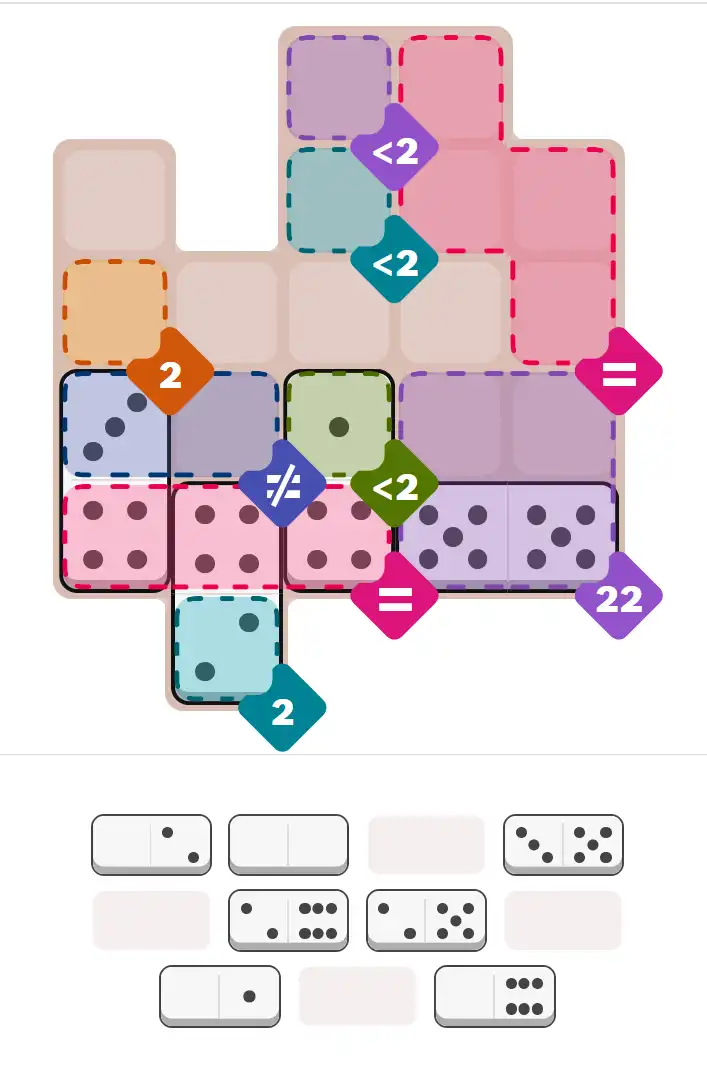 Pips hint for Sept 26, 2025 โ hard level puzzle grid with critical first placements and strategy