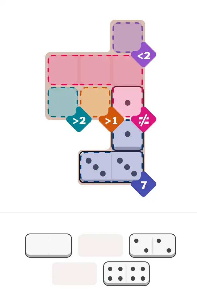 Pips hint for Sept 27, 2025 – medium level puzzle grid highlighting important moves and hints