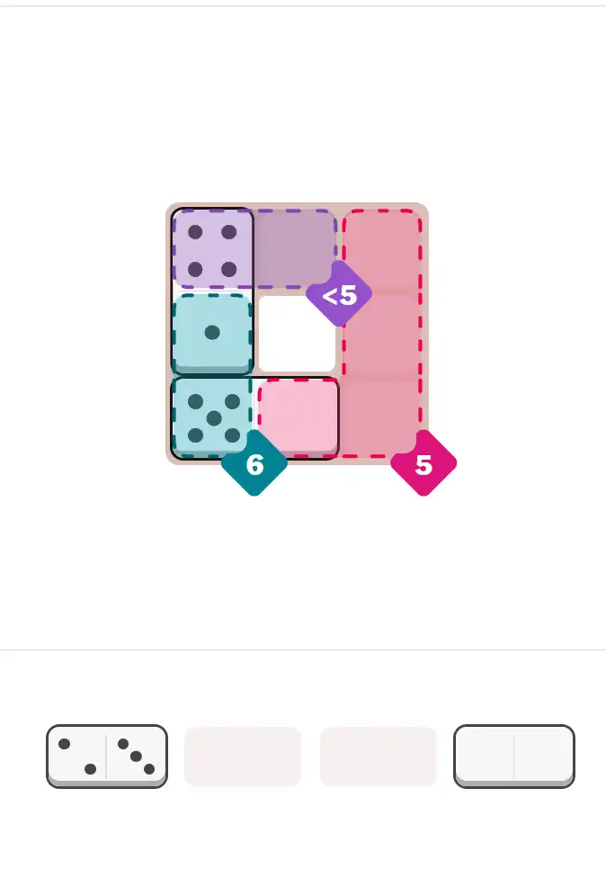 Pips hint for August 22, 2025 – easy level puzzle grid showing key first steps and strategy