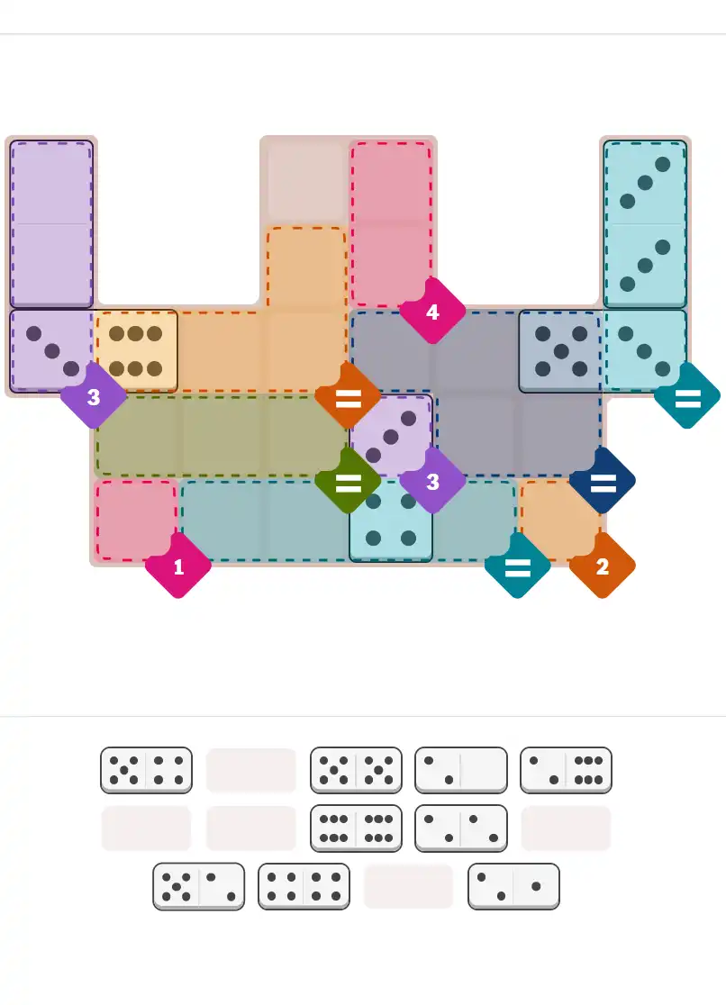 Pips hint for November 1, 2025 – hard level puzzle grid with critical first placements and strategy