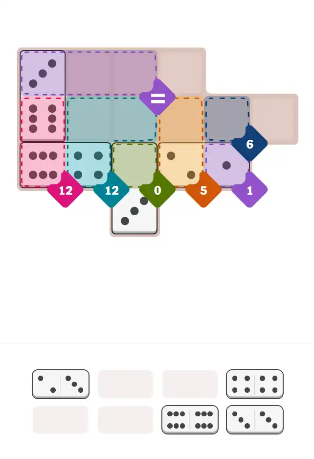 Pips hint for November 1, 2025 – medium level puzzle grid highlighting important moves and hints