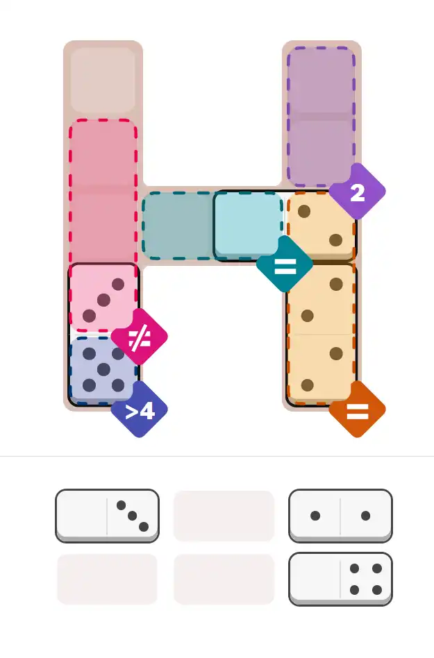 Pips hint for October 13, 2025 – easy level puzzle grid showing key first steps and strategy