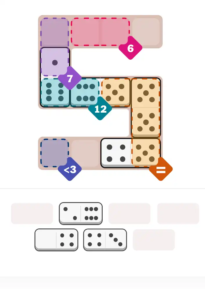 Pips hint for October 16, 2025 – easy level puzzle grid showing key first steps and strategy