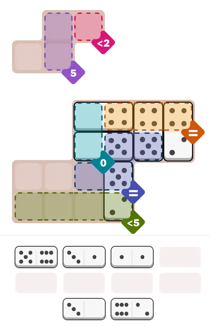 Pips hint for October 17, 2025 – medium level puzzle grid highlighting important moves and hints