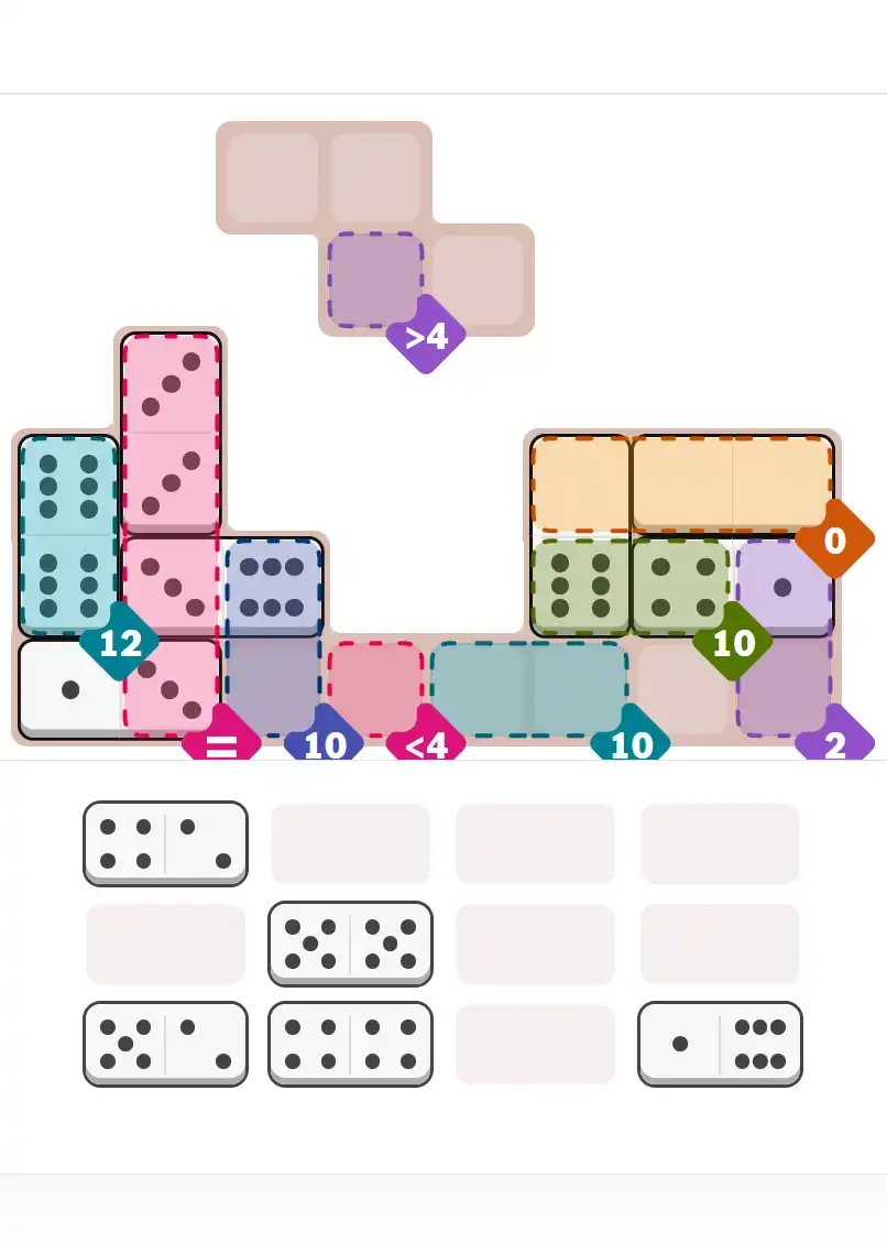 Pips hint for October 18, 2025 – medium level puzzle grid highlighting important moves and hints