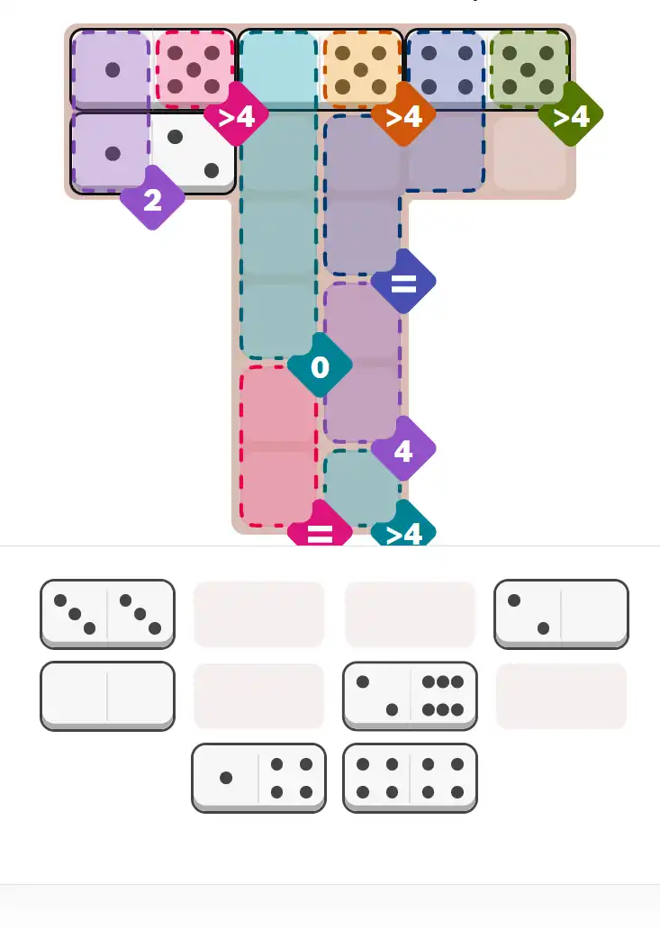 Pips hint for October 20, 2025 – medium level puzzle grid highlighting important moves and hints