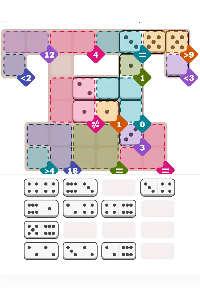 Pips hint for October 21, 2025 – hard level puzzle grid with critical first placements and strategy