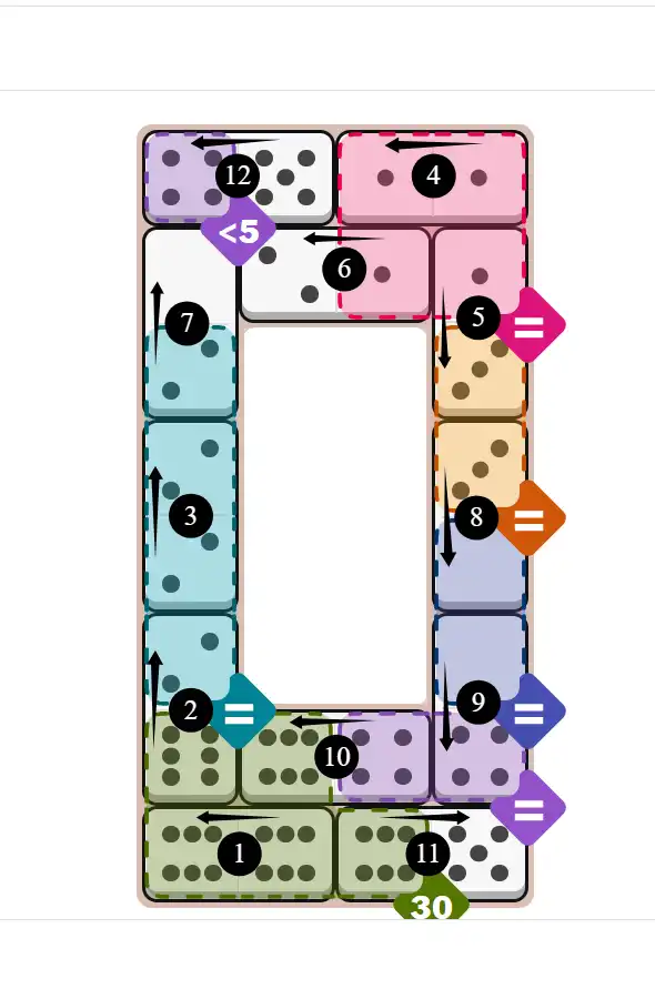 NYT Pips October 22, 2025 medium puzzle full solution grid with completed hints