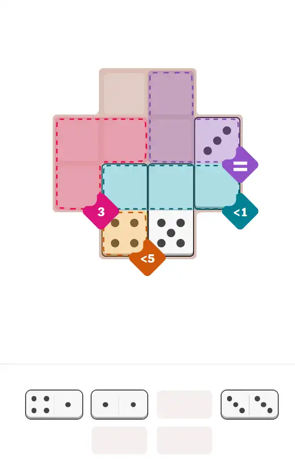 Pips hint for October 23, 2025 – easy level puzzle grid showing key first steps and strategy