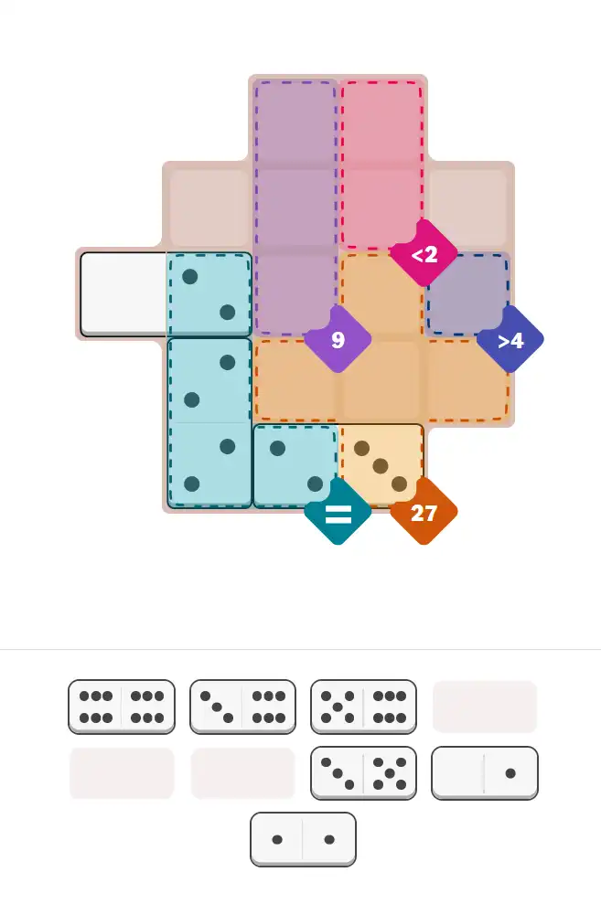 Pips hint for October 23, 2025 – medium level puzzle grid highlighting important moves and hints