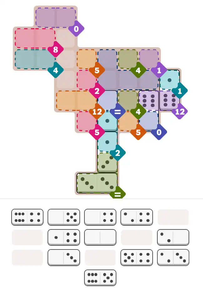 Pips hint for October 24, 2025 – hard level puzzle grid with critical first placements and strategy