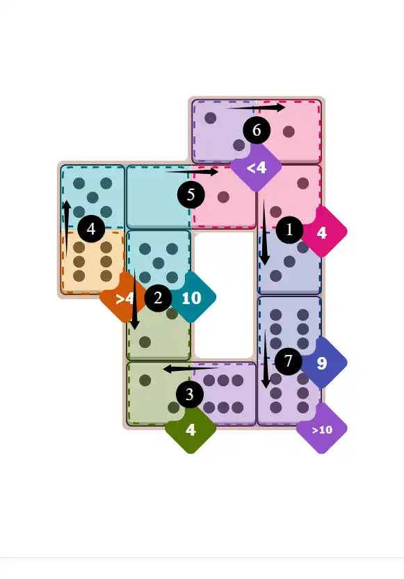 NYT Pips October 24, 2025 medium puzzle full solution grid with completed hints