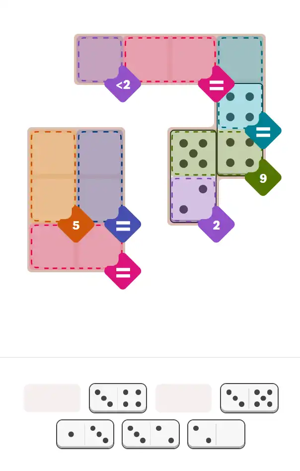 Pips hint for October 27, 2025 – medium level puzzle grid highlighting important moves and hints