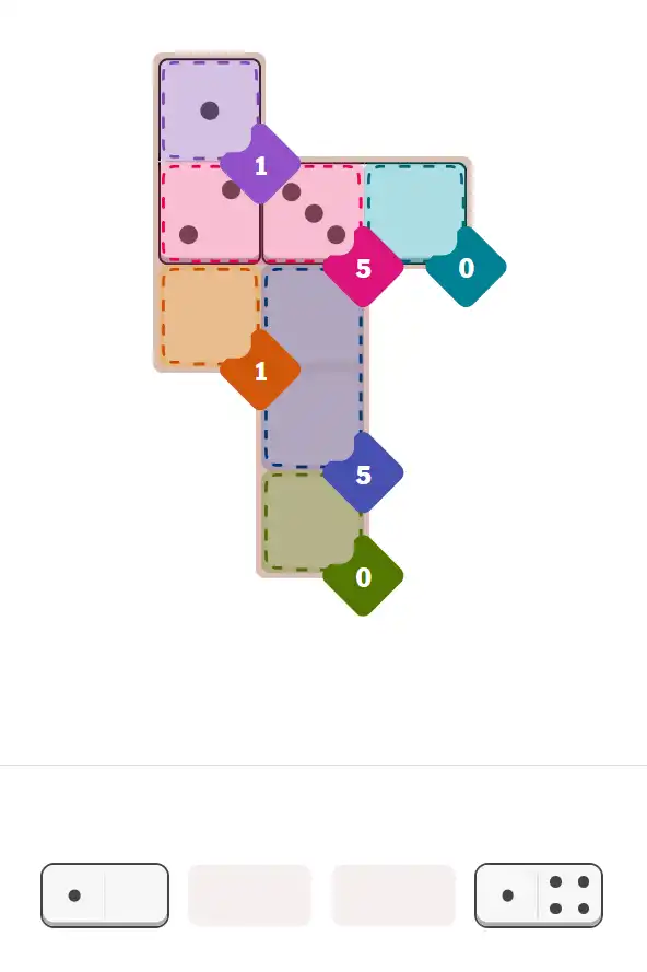 Pips hint for October 28, 2025 – easy level puzzle grid showing key first steps and strategy