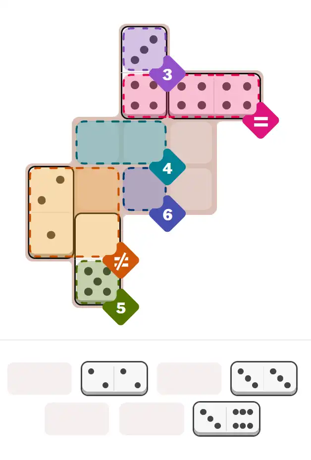 Pips hint for October 31, 2025 – medium level puzzle grid highlighting important moves and hints