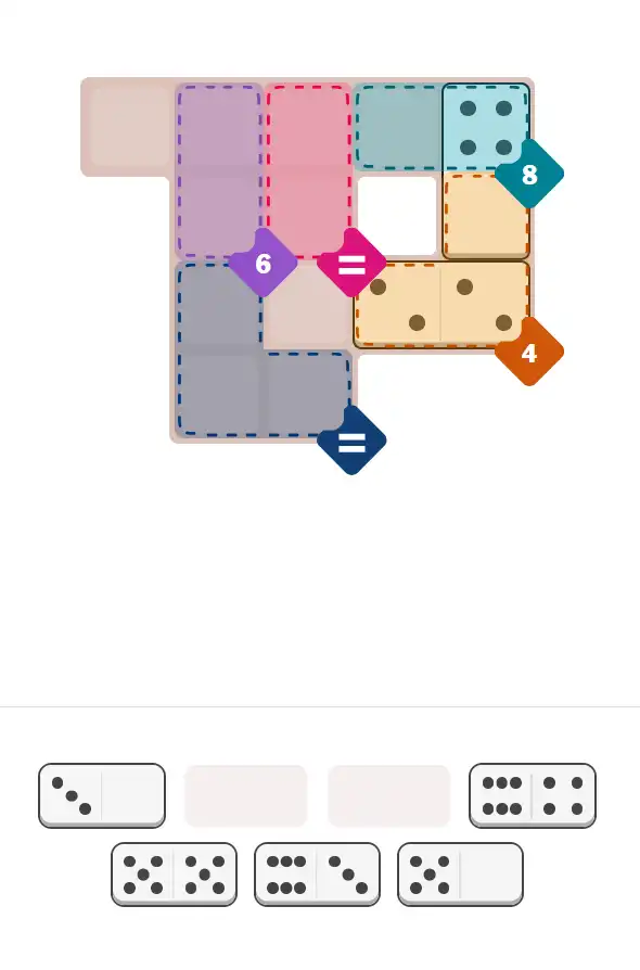 Pips hint for November 12, 2025 – medium level puzzle grid highlighting important moves and hints