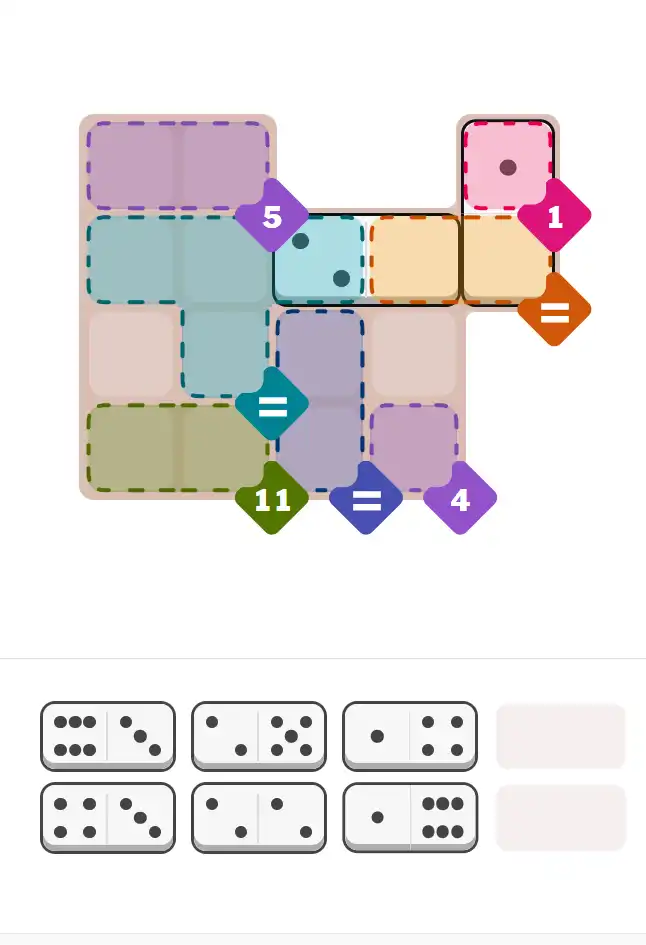 Pips hint for November 18, 2025 – medium level puzzle grid highlighting important moves and hints
