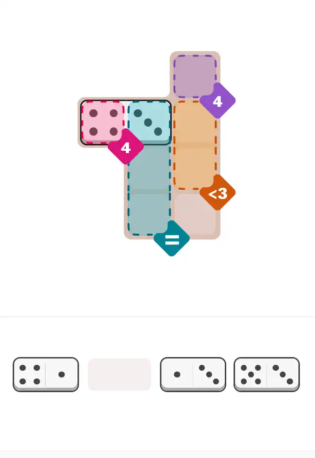 Pips hint for November 19, 2025 – easy level puzzle grid showing key first steps and strategy