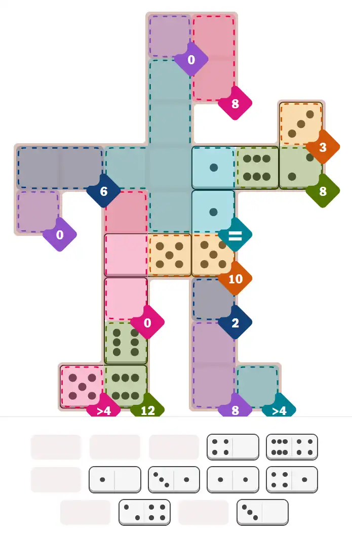 Pips hint for November 2, 2025 – hard level puzzle grid with critical first placements and strategy