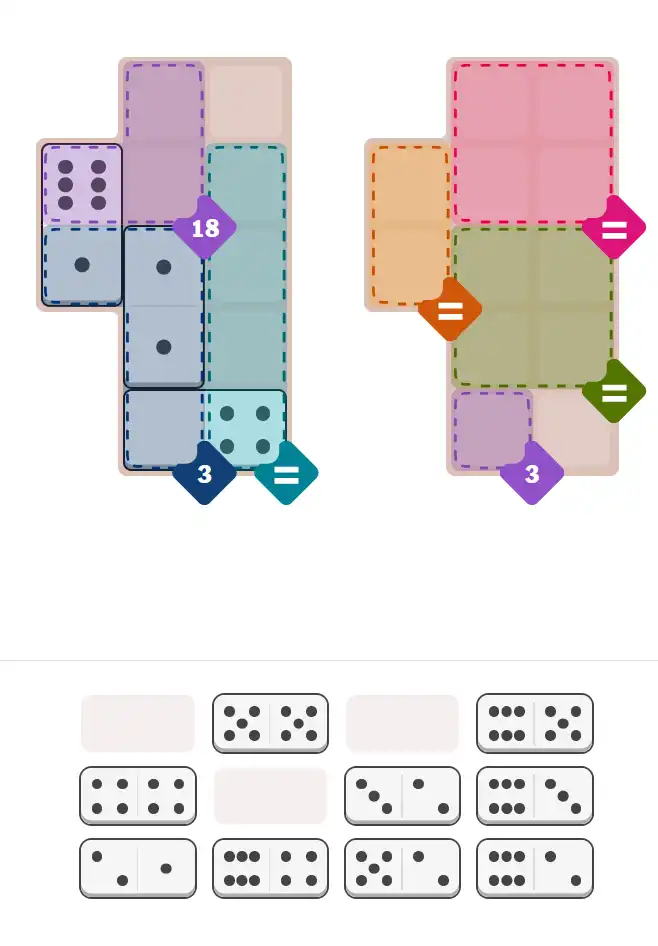 Pips hint for November 20, 2025 – hard level puzzle grid with critical first placements and strategy