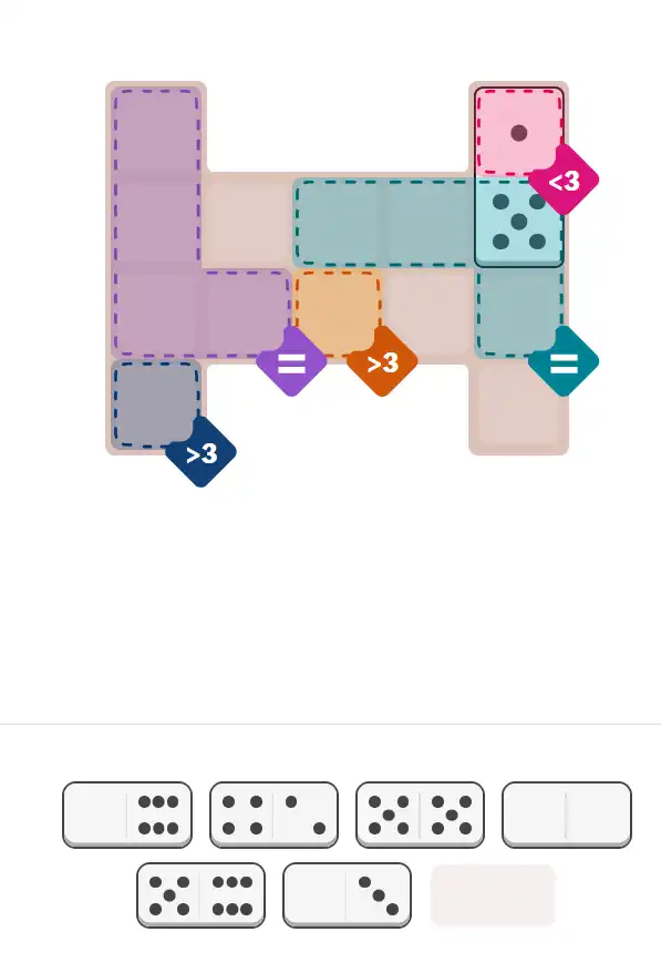 Pips hint for November 24, 2025 – medium level puzzle grid highlighting important moves and hints