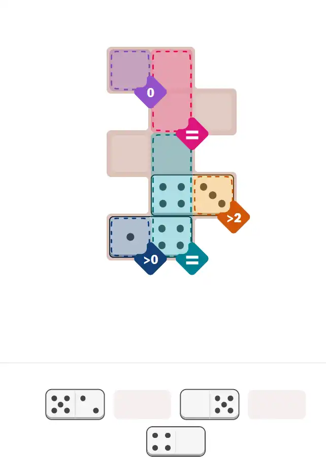 Pips hint for November 26, 2025 – easy level puzzle grid showing key first steps and strategy