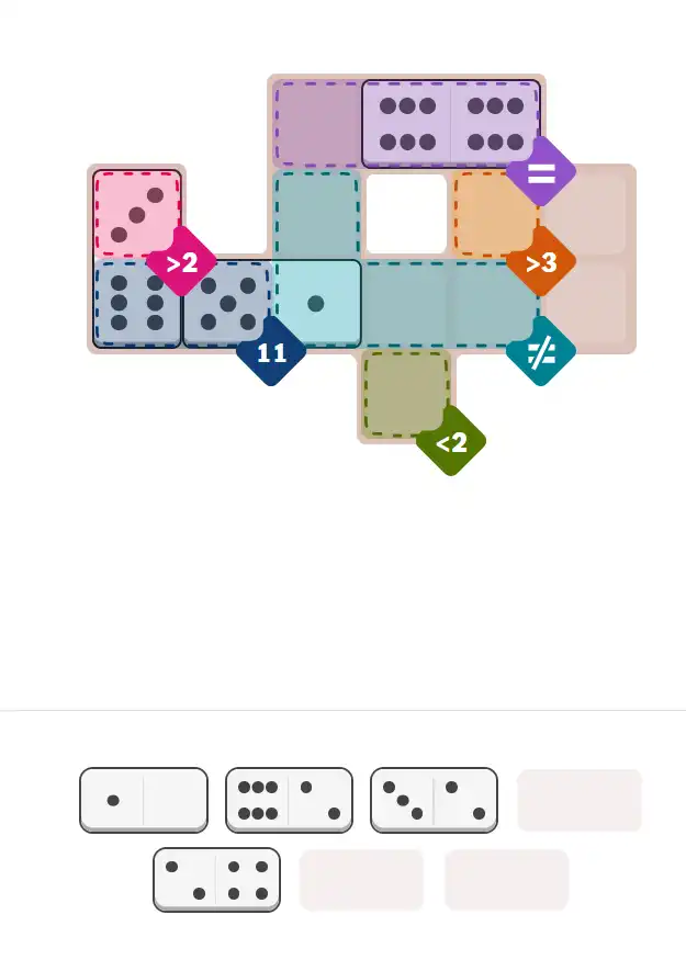 Pips hint for November 26, 2025 – medium level puzzle grid highlighting important moves and hints