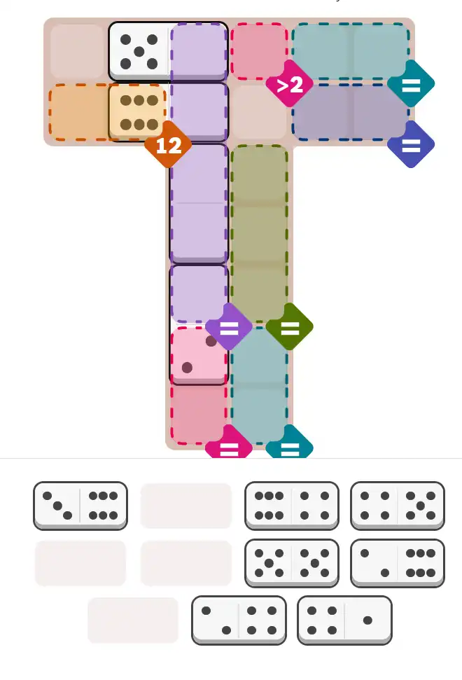 Pips hint for November 27, 2025 – hard level puzzle grid with critical first placements and strategy