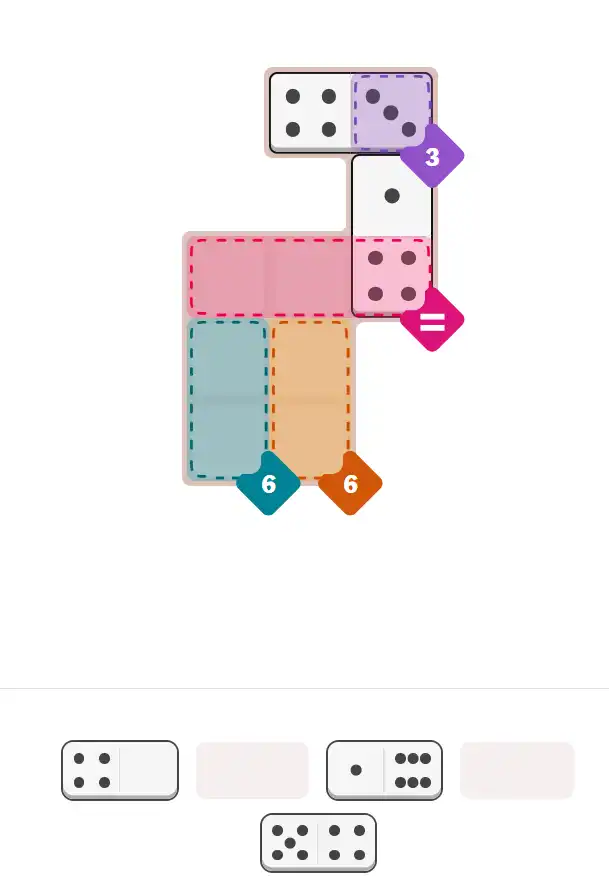 Pips hint for November 30, 2025 – easy level puzzle grid showing key first steps and strategy