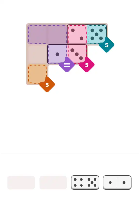 Pips hint for November 4, 2025 – easy level puzzle grid showing key first steps and strategy