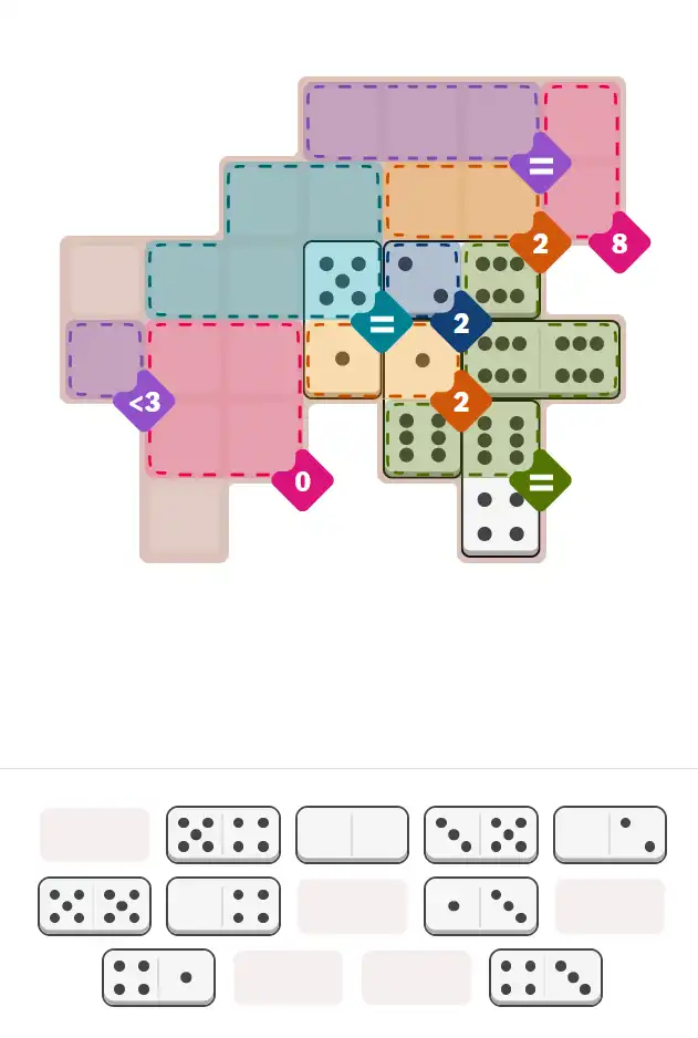 Pips hint for November 4, 2025 – hard level puzzle grid with critical first placements and strategy