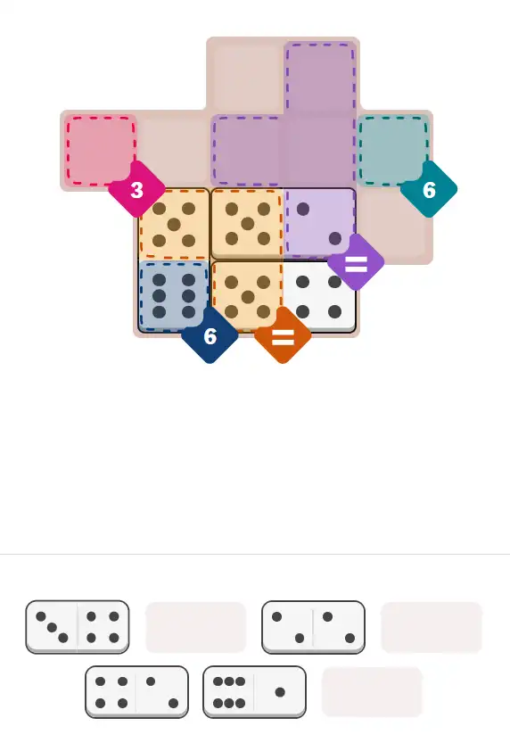 Pips hint for November 4, 2025 – medium level puzzle grid highlighting important moves and hints