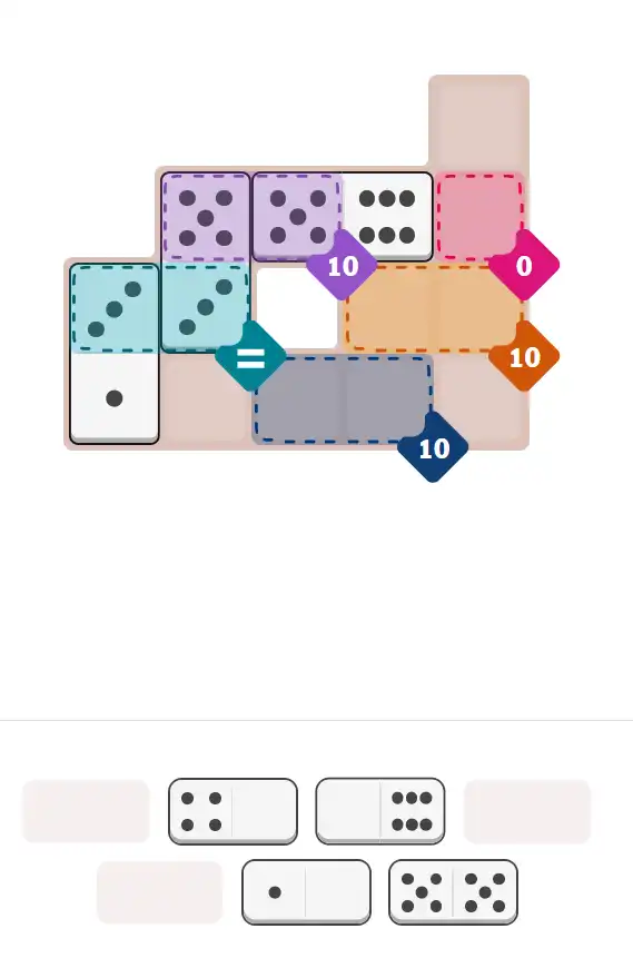 Pips hint for November 5, 2025 – hard level puzzle grid with critical first placements and strategy