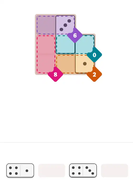 Pips hint for November 6, 2025 – easy level puzzle grid showing key first steps and strategy